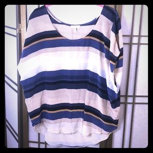 Striped Silk Blouse - Joie - Size M
